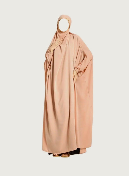 Jilbab / Khimar with Niqab set (1 Piece) Light Pink