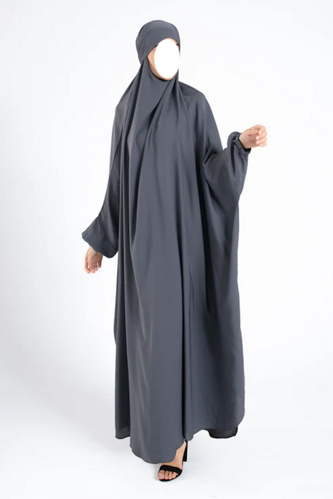 Jilbab / Khimar (1 Piece) Grey