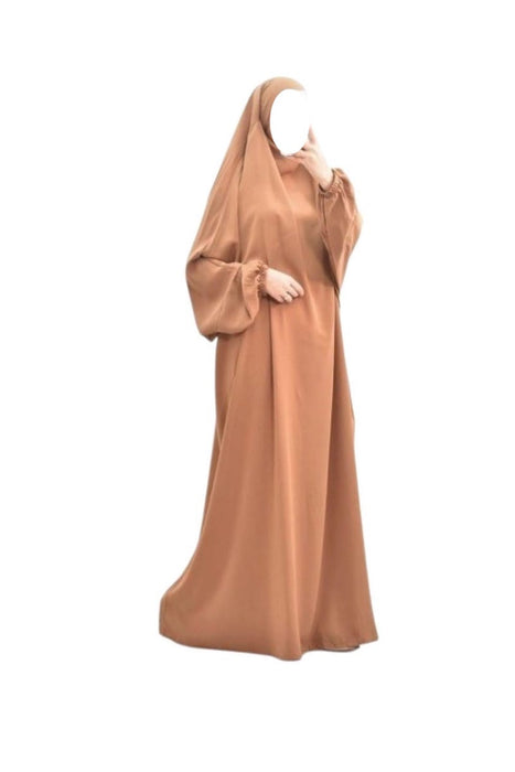 Jilbab / Khimar (1 Piece) Brown