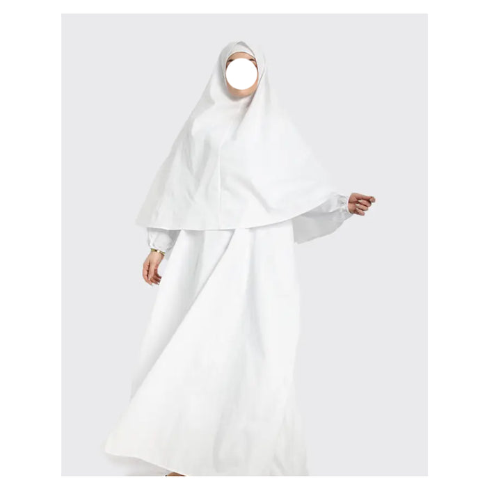 Hajj/Umrah 3 Piece Abaya - White