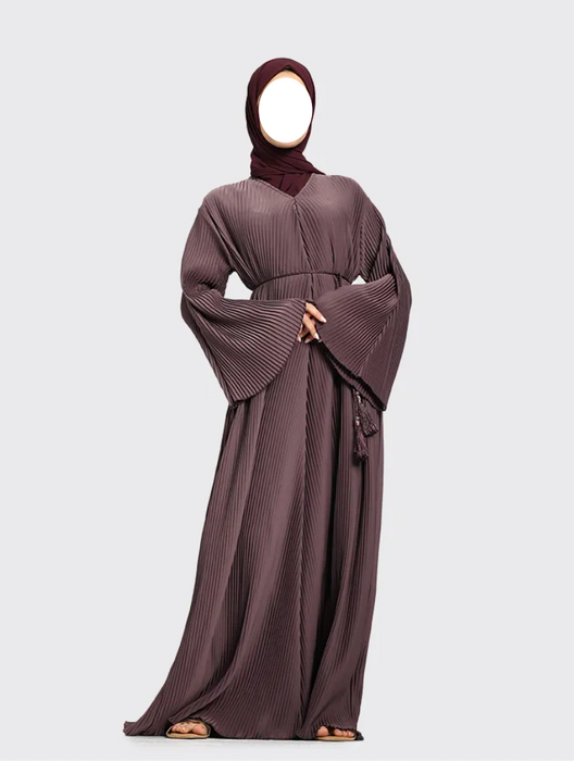 Pleated Abaya Mauve