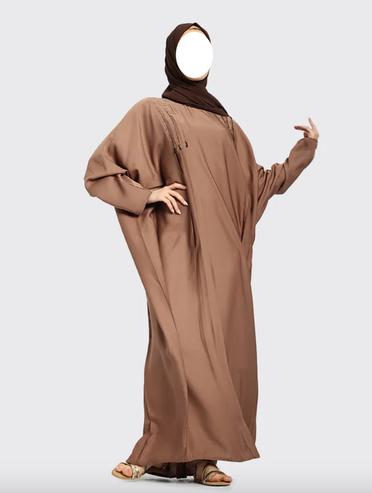 Habiba Batwing Abaya Mocha