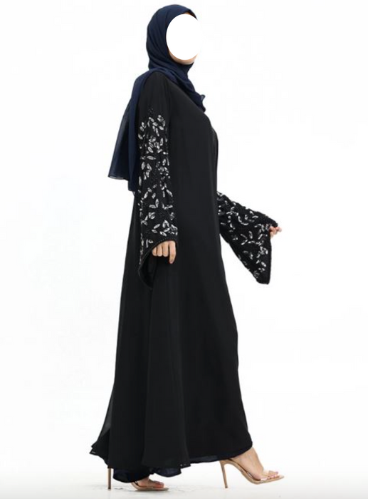 Embellished Kimono Black/Silver