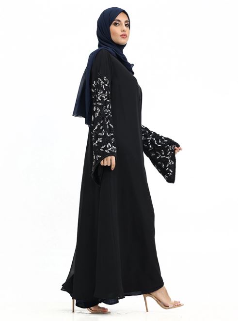 Embellished Kimono Black/Silver