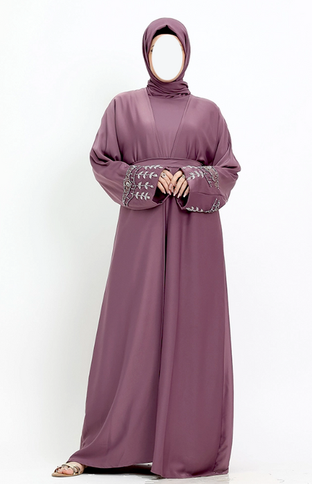 3 Piece Tuan Abaya - Lilac
