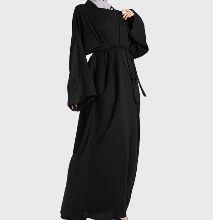 2 Piece Simple Abaya Black