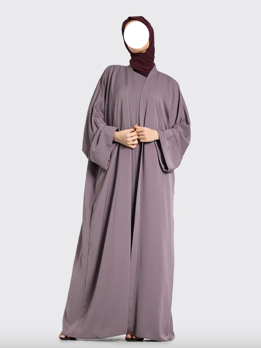2 Piece Simple Abaya Mauve
