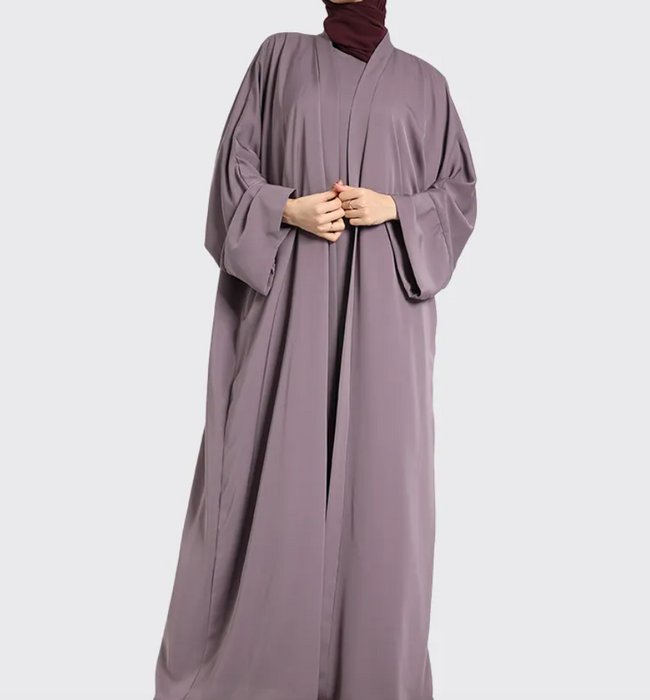 2 Piece Simple Abaya Mauve