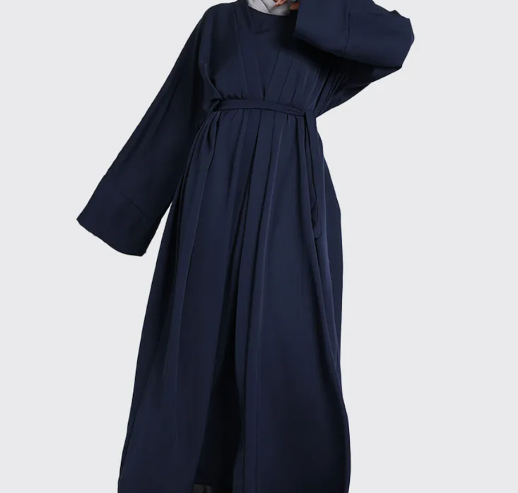 2 Piece Simple Abaya Navy