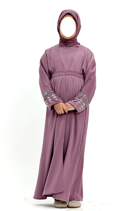 Children 3 piece Tuan Abaya - Lilac