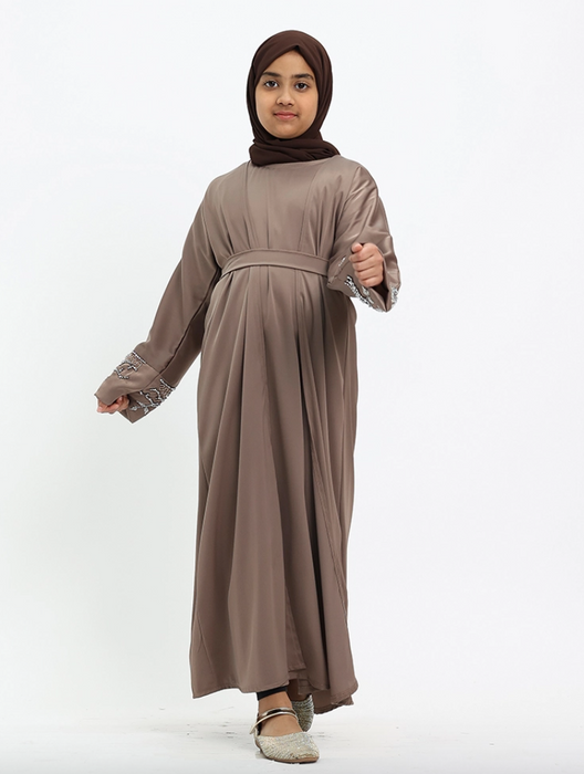 Children 3 piece Tuan Abaya - Mocha