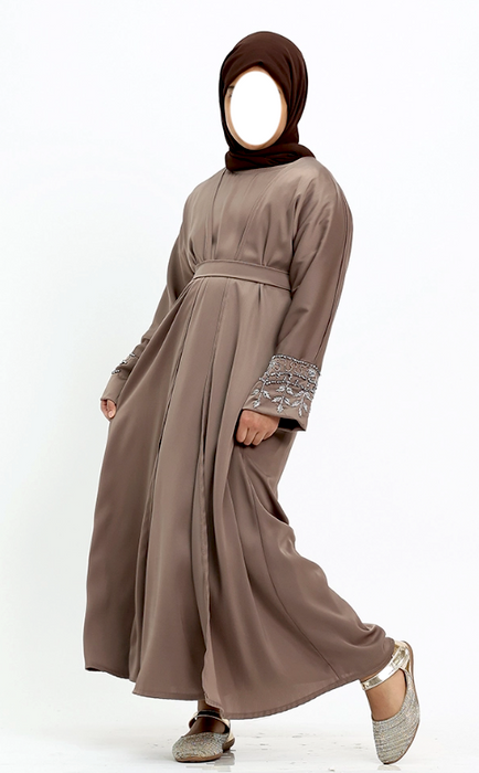 Children 3 piece Tuan Abaya - Mocha