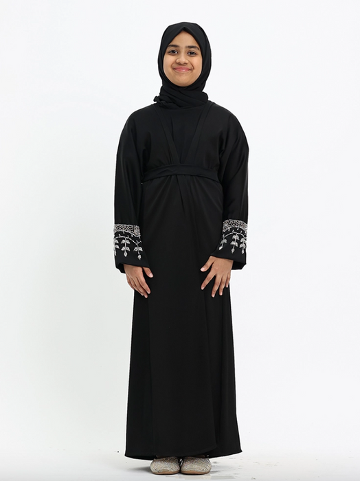 Child 3 piece Tuan Abaya - Black
