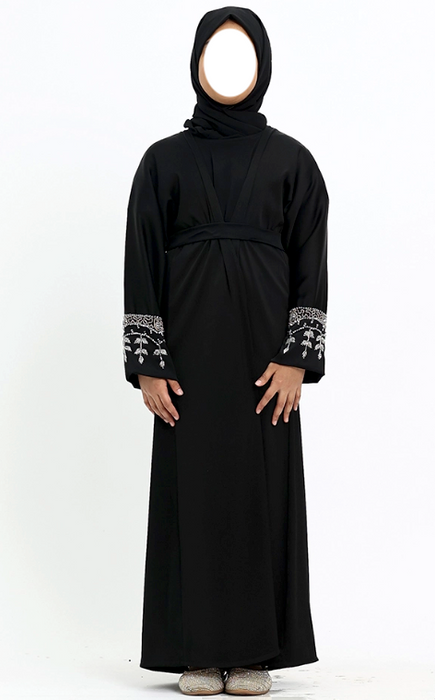 Child 3 piece Tuan Abaya - Black