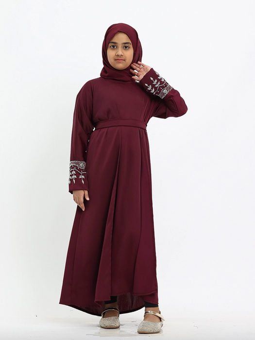 Children 3 piece Tuan Abaya - Plum