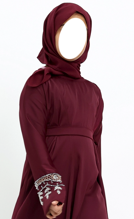 Children 3 piece Tuan Abaya - Plum