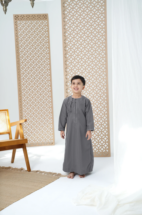 Faris : Omani Charcoal Thobe Boys