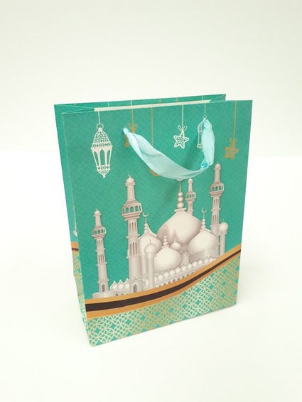 GIFT BAG Mosque Design (S) - Turquoise