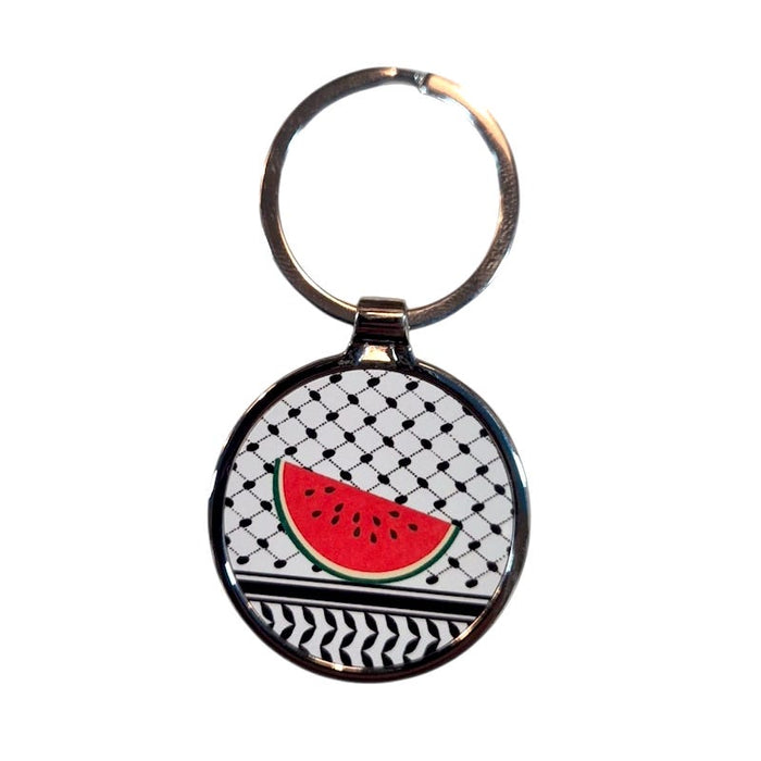 Palestine Melon Keffiyeh Keyring (Blackstone)