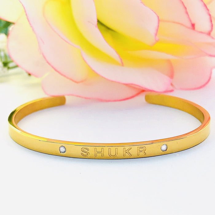 Cuff Bangle (Gold) Shukr - Gratitude