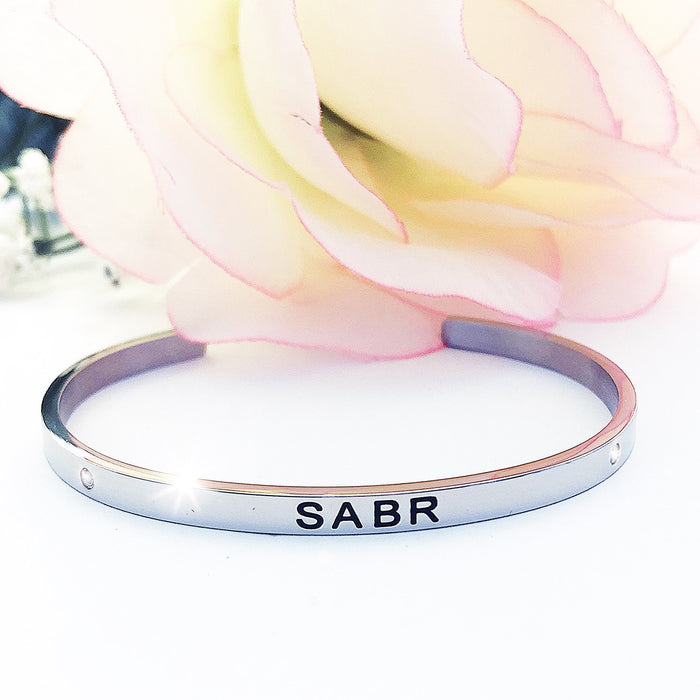 S.G Cuff Bangle Silver (Black Sabr)