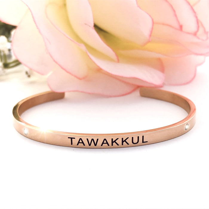 S.G Cuff Bangle Rose Gold (Black Tawakkul)