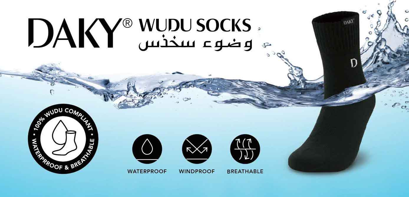 Daky -  Black Waterproof Wudu Sock