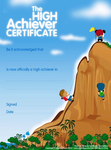High Achievers Certificate (25 Pack - A4)