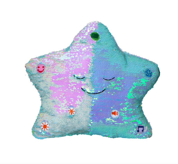 My Dua Pillow - Light Blue & Pearl (Flippable Sequins)