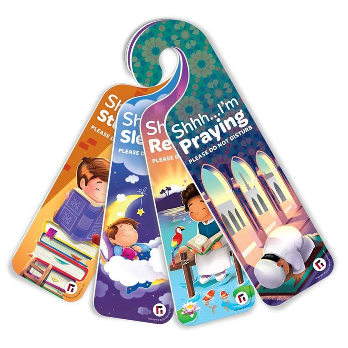 Quiet Please! Pack of 4 Do Not Disturb Signs - Girl