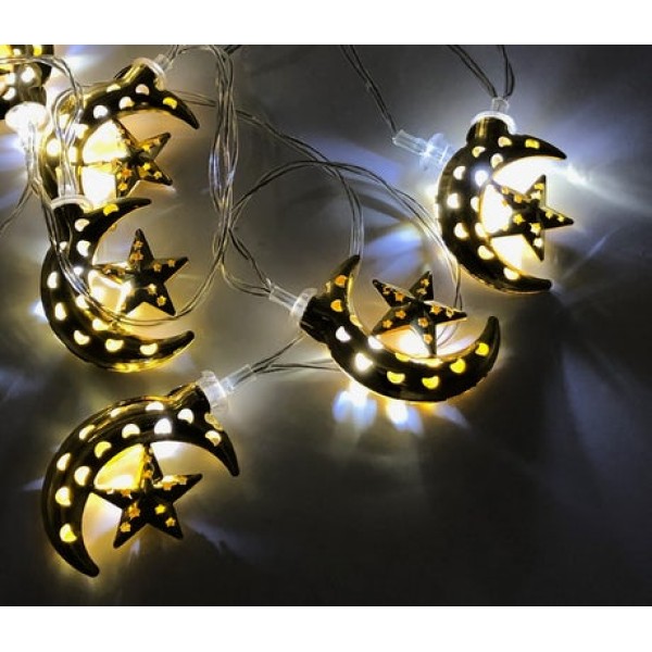 Maroq Cresent and Star - Fairy Lights (Gold)