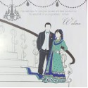 Walima card - Couple on Stairway (WC05)