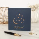 Ramadan Mubarak Gold Foiled Greeting Card in Navy Blue