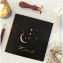 Eid Mubarak Gold Foiled Greeting Card in Black