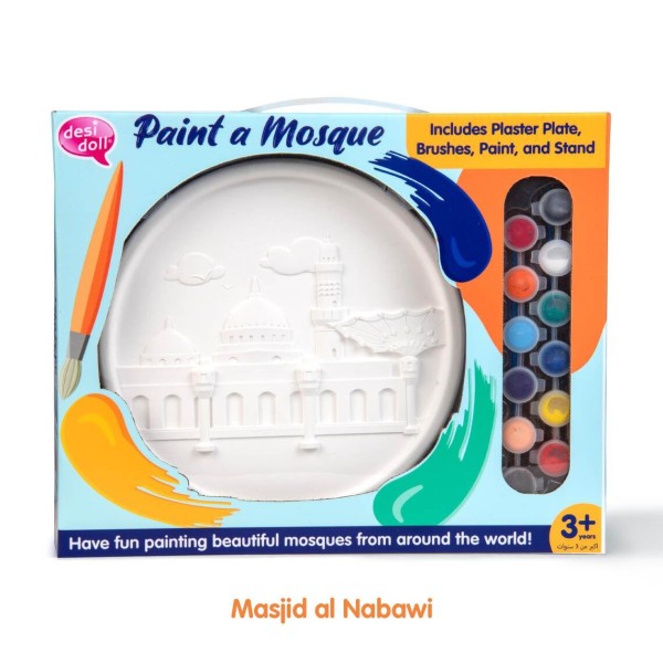 Paint a Mosque Plaster Painting Kit - Masjid Al Nabawi Madina