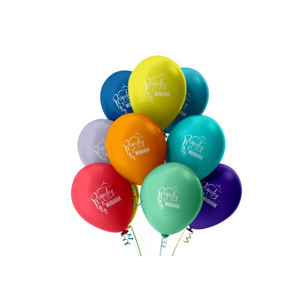 Eid Mubarak Balloons (Pack of 10) - Multicolour