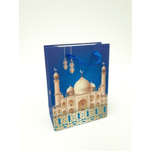 GIFT BAG Mosque Design (L) - Blue