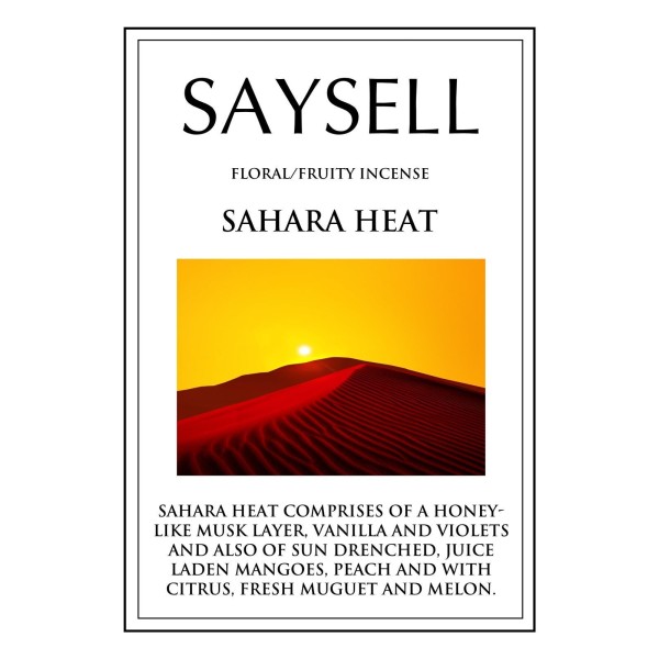 Incense stick saysell: Sahara Heat