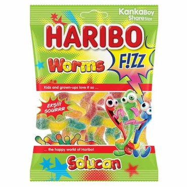 Haribo: Worms Fizz (80g)