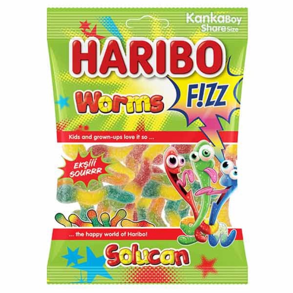 Haribo: Worms Fizz (80g)