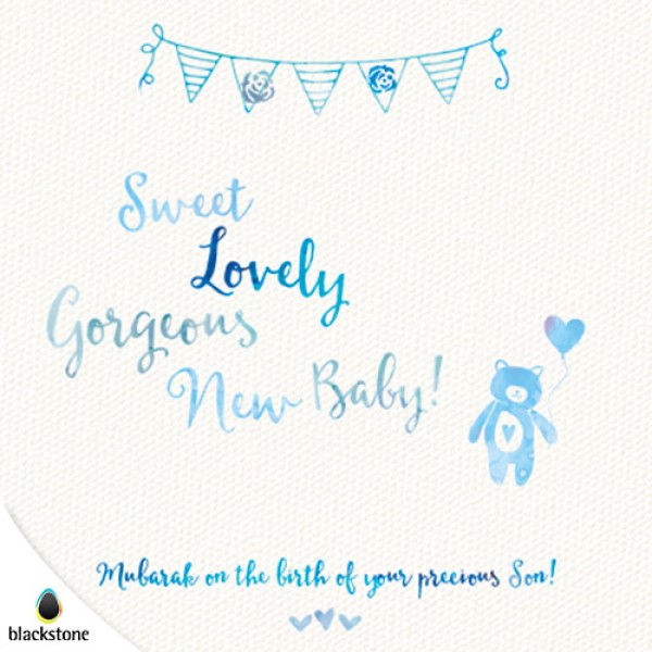 IGC : Sweet Lovely Gorgeous New Baby Son Card (BBY02)