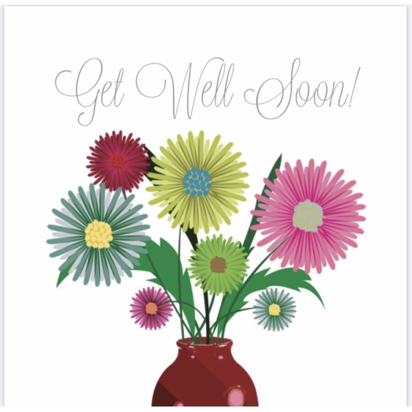 Card: BSGET01 Get Well Soon (Flowers)