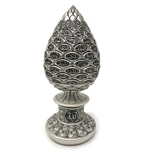 99 Names of Allah - Silver Egg Sculpture (Small)
