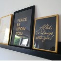 Allah Is Always With Us (Gold/Black) A5 Frame