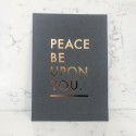 A4 Print Black - Peace Be Upon you Gold Letter Press Print		