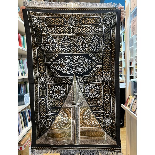 Black Kaaba Door Design - Prayer Mat