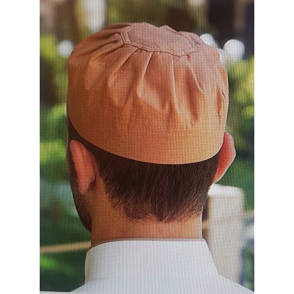 Cotton Pleated Hat Toasted Nut