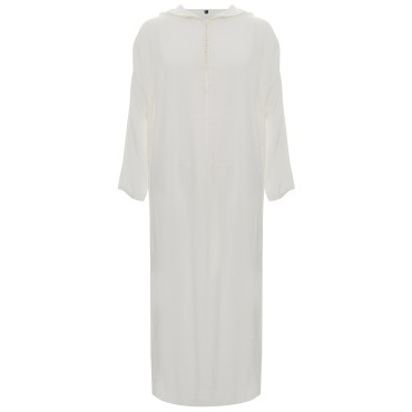 SL - Moroccan Hooded White Linen