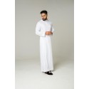 Al Noor - White Classic Collar Thobe