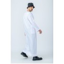 Habeel White/Maroon Omani Thoub